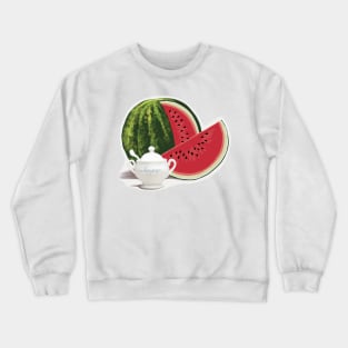 Watermelon Just Sitting There with a Sugar Bowl Crewneck Sweatshirt